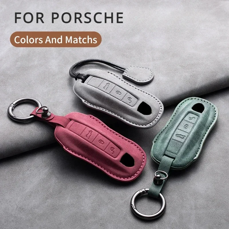 

Car Key Cover Case Shell Holder For Porsche Panamera Carman Macann Bobst Cayenne 911 970 981 991 996 3 Button Keyless Protection