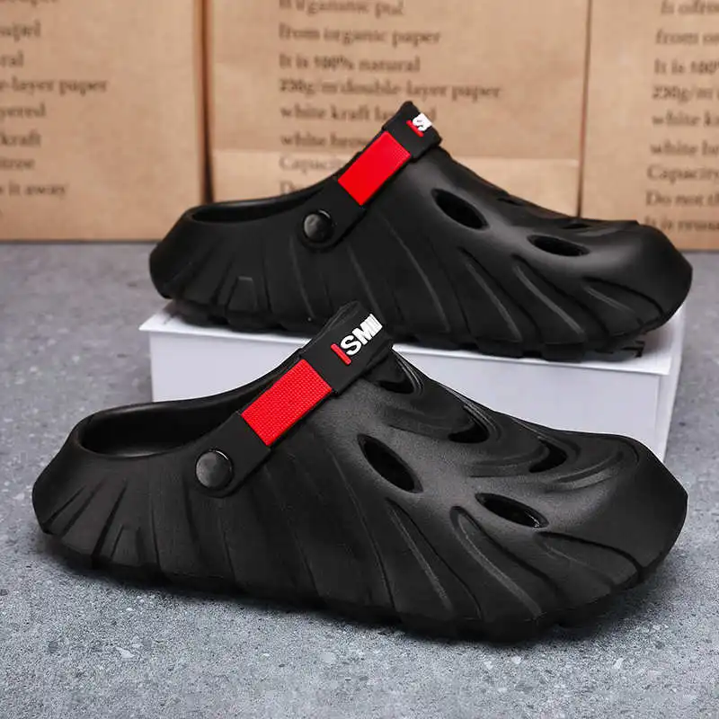 

Роскошные мужские сандалии Massive In The Forest, черные мужские ботинки, резиновые мужские тапочки, кроссовки, сезонные спортивные посетителей