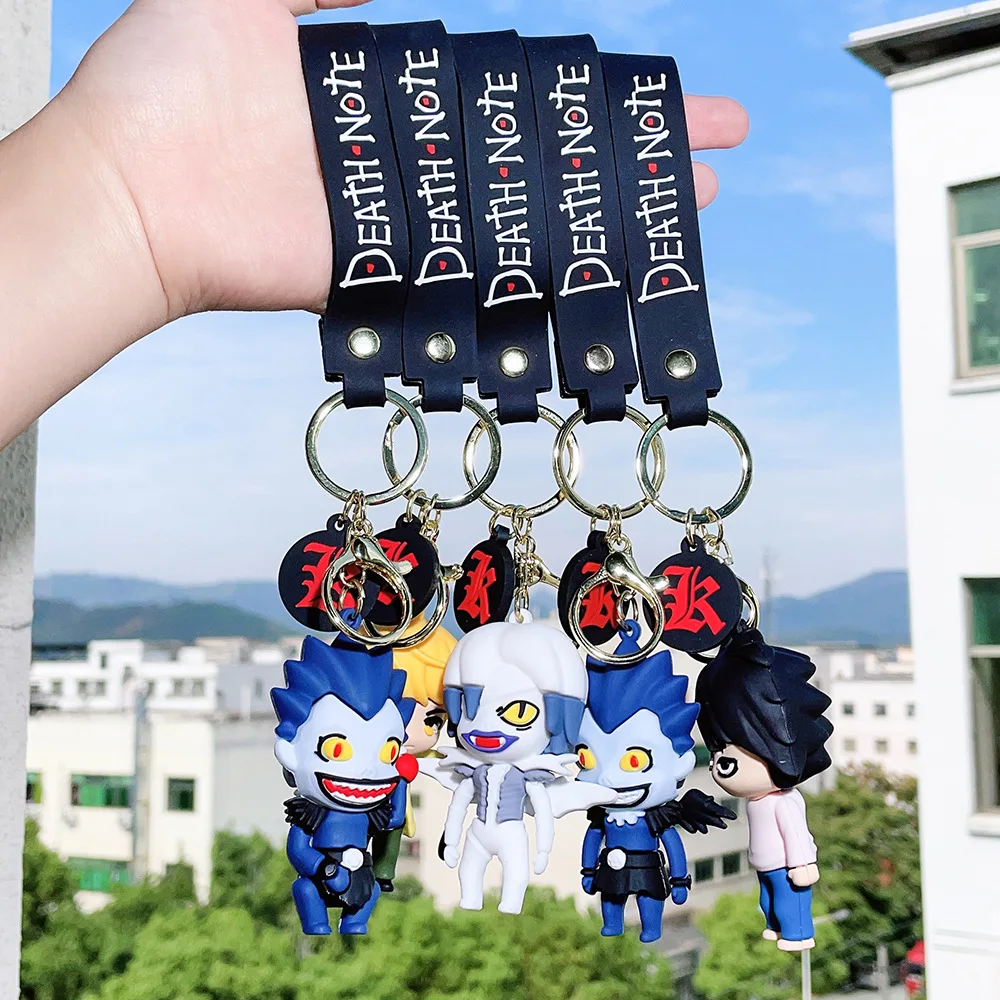 Death Note Anime Figure Keychain Schoolbag Pendant Ryuk Yagami Light Doll Model Party Gifts Creative Fun Toys Cartoon Products