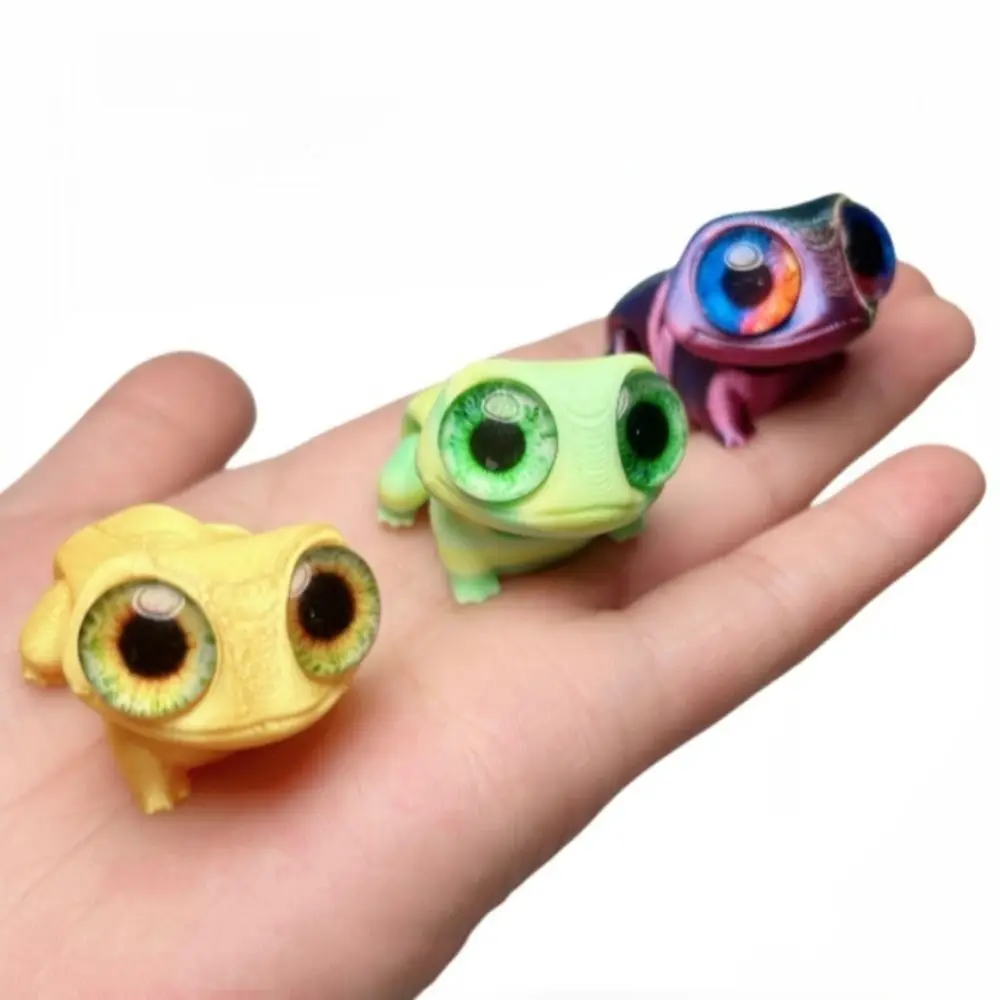 

Cute Big Eyes 3D Printed Frogs Ornament Cartoon Handicraft 3D Printed Frog Model Figurine Realistic 3D Printed Frog Toy