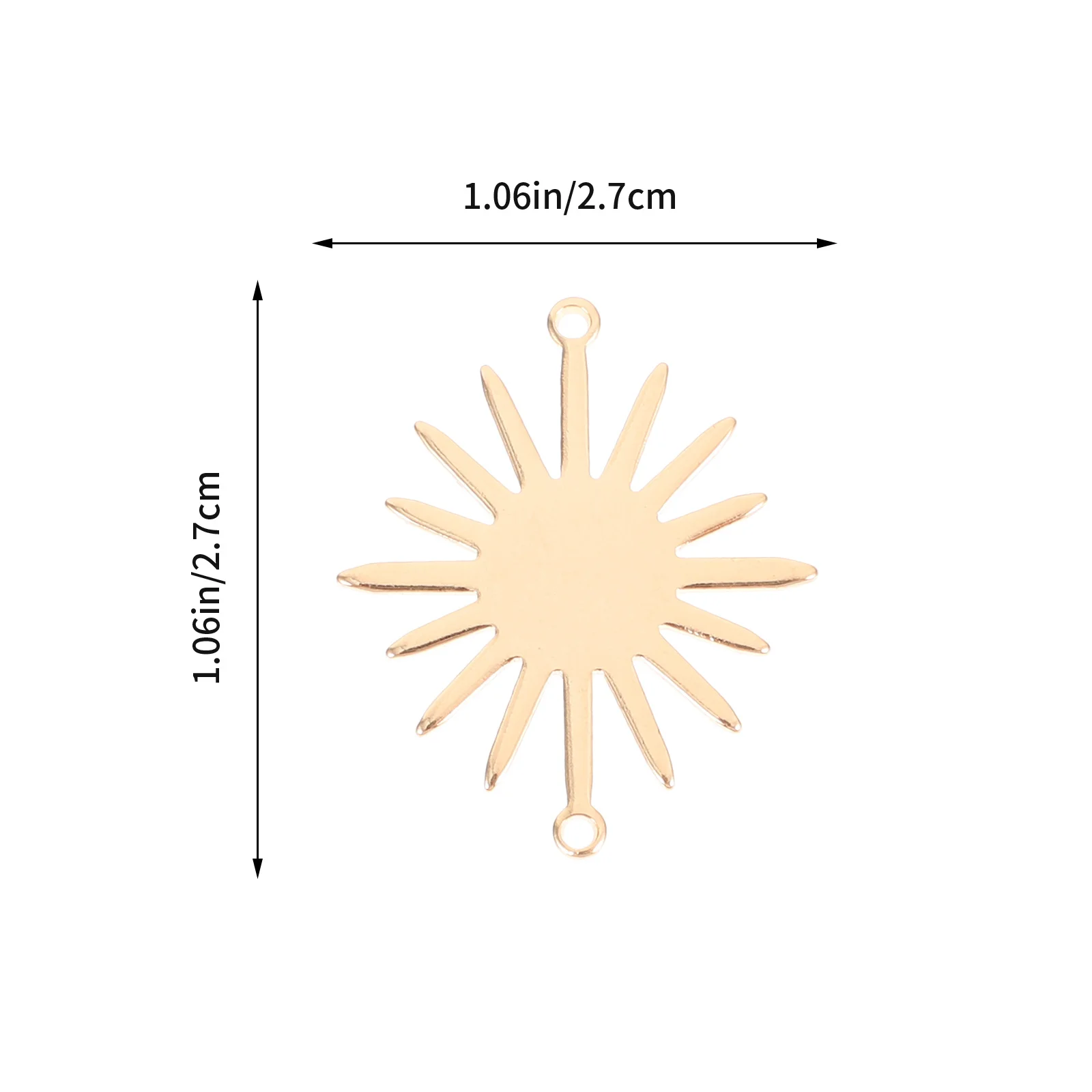 10Pcs Copper Sunflower Connector Charms Elegant Design Smooth Surface Necklace Bracelet Jewelry Accessories Jewelry Charms