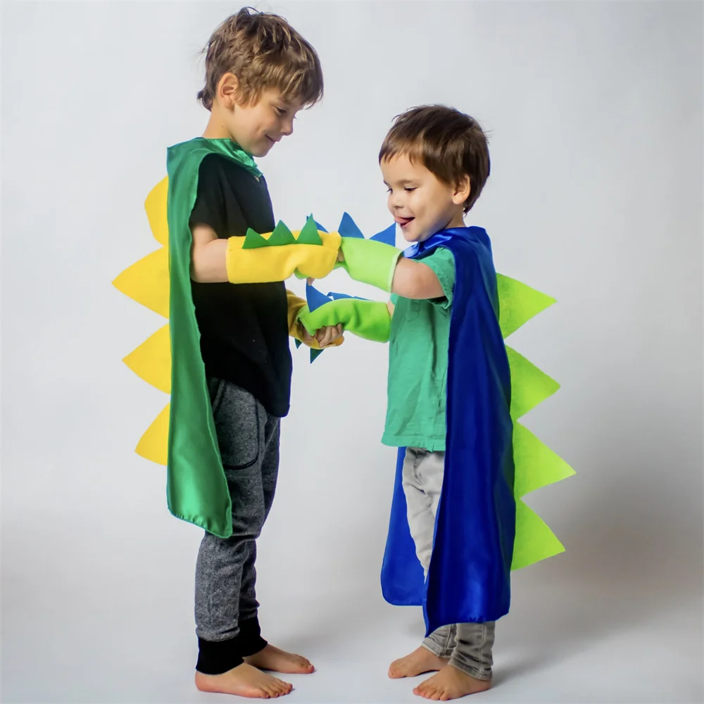 Encapuzado Dinosaur Cloak with Wrist para crianças, meninos e meninas Dinosaur Cape, Halloween Costume, Christmas Costume, Birthday Party, Fancy Cape