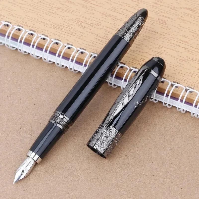 Luxury Design Writer Edition MB Fountain Rollerball Pens Metal Balck Daniel Defoe Ballpoint Pen with  Maple Clip Serial Number