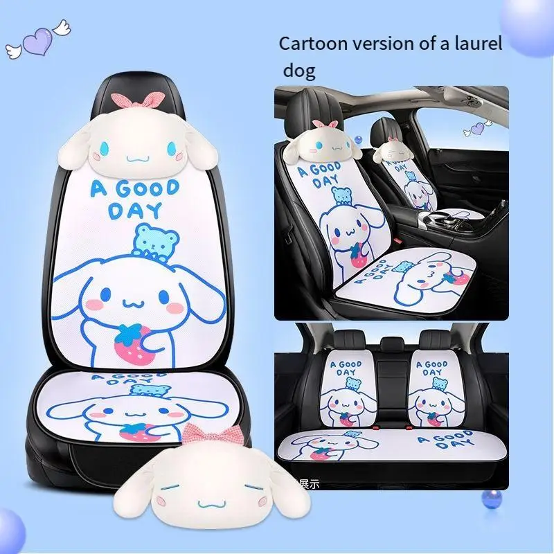 

Sanrio Cinnamoroll Kawaii Anime Car Seat Covers Interior Automobiles Protector Chair Pads Accessories Seats Cover Mats Auto Hot