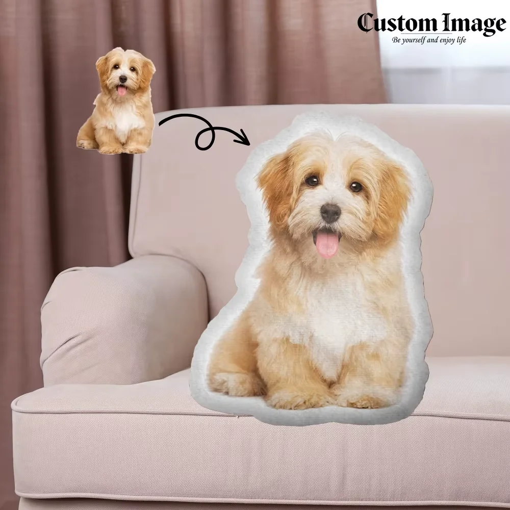 Personalisiertes Haustier-Kissen mit Foto-Füllung DIY Kissen zum Einlegen von Bildern von Katzen und Hunden Wohndekoration
