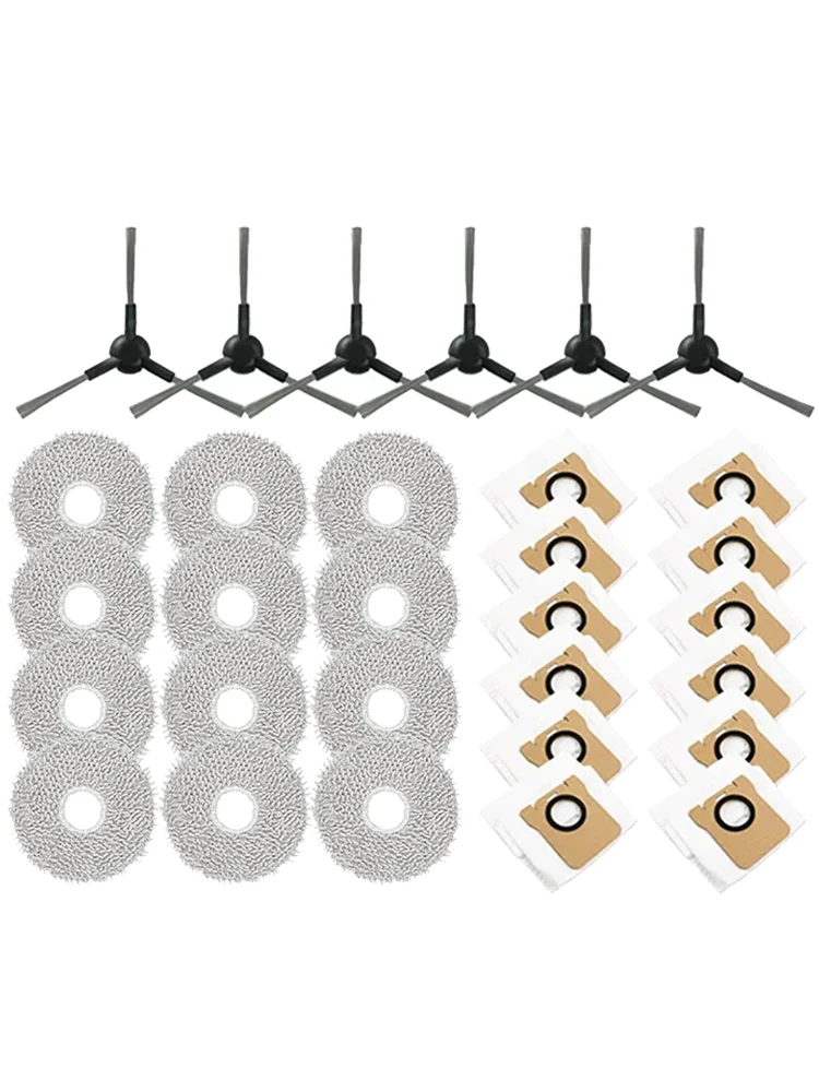 Accessoires pour Robot aspirateur JONR P20 PRO, brosse latérale, sac à poussière en tissu de vadrouille, pièces de rechange de nettoyage efficaces en microfibre