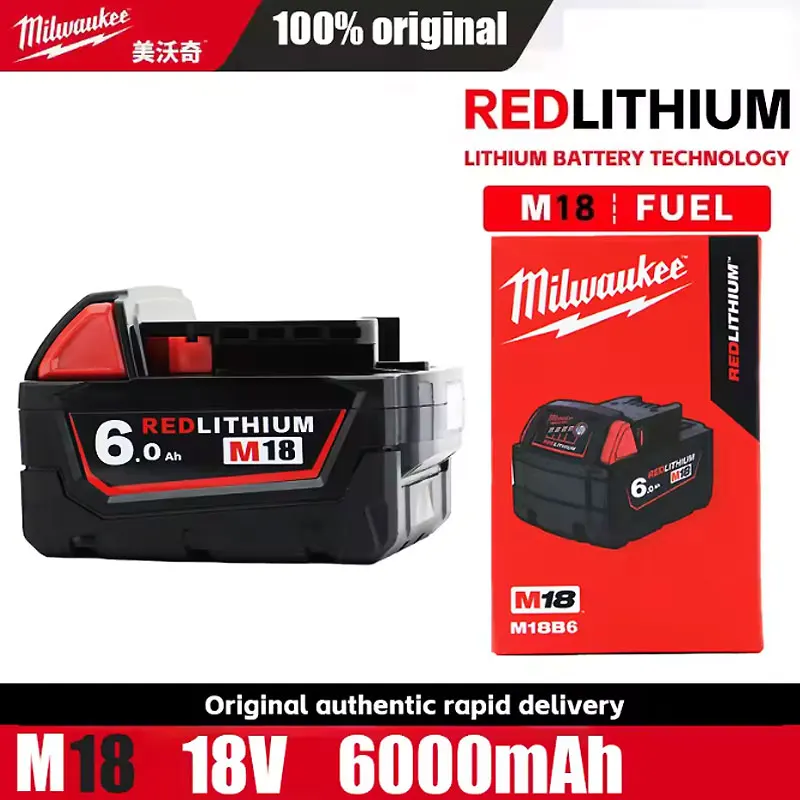 

Original Milwaukee battery M18,5.0AH,6.0Ah,Milwaukee charger,M18B6 M18B5 48-11-1860, 48-11-1850, 48-11-1840,Tool Lithium Battery