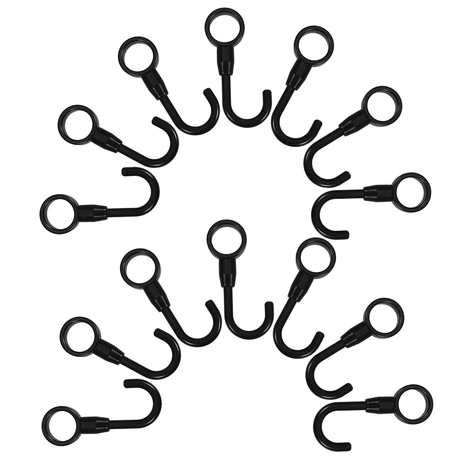 

50 Pcs Clothing Hanger Buckle Hooks Clothes Drying Pole Cloth-drying Rod Round Coat Fixing Hangers