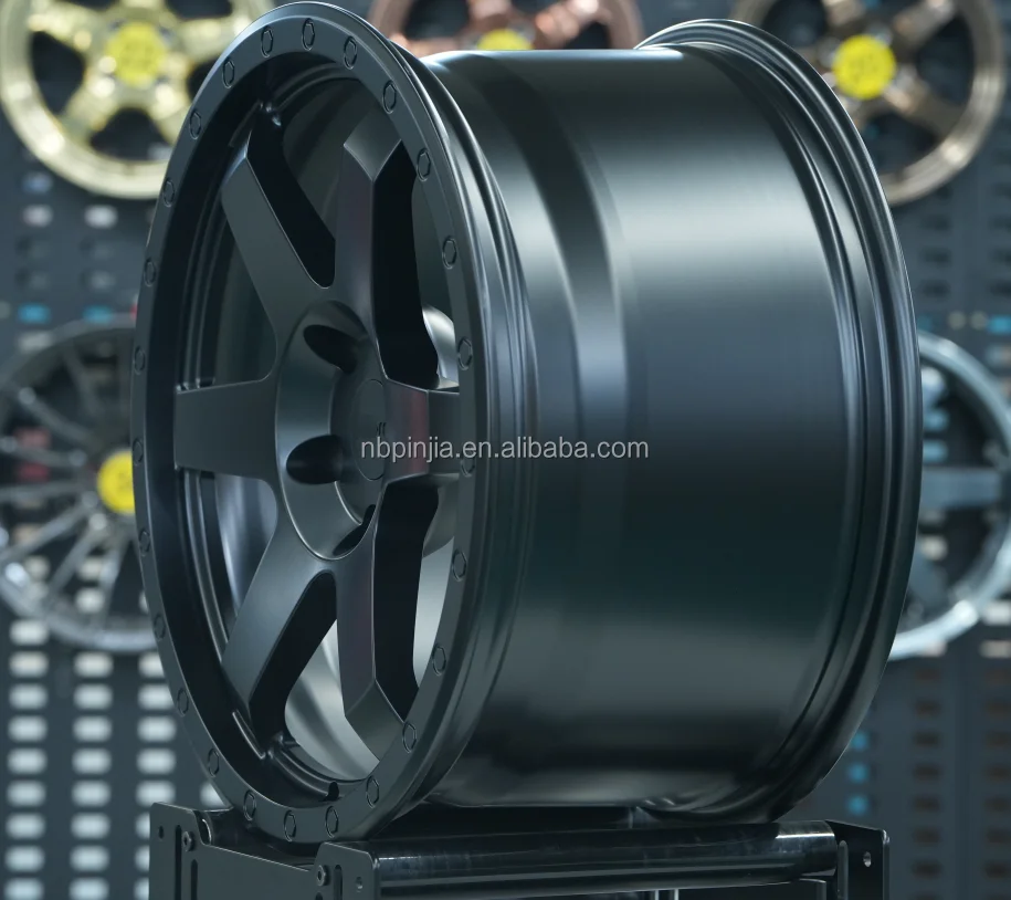 عجلات مزورة مصنوعة من خليط معدني عالي الجودة 5 فتحات 5x108 5x112 19 بوصة جنوط سيارة سوداء وما إلى ذلك عجلات مصنوعة من خليط معدني مزورة خفيفة للغاية