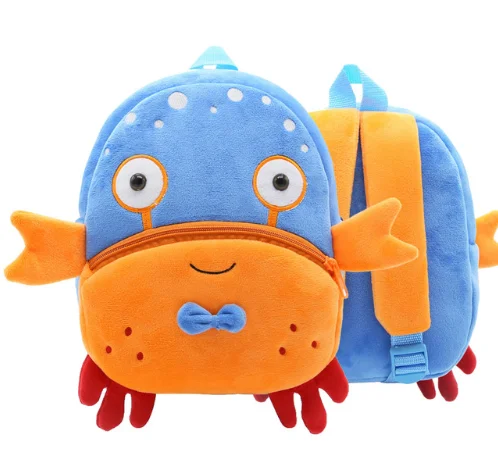 Sac à dos d'école pour enfants, design arc-en-ciel de dessin animé, matériau en peluche souple pour tout-petits, bébés filles, sacs d'école pour enfants de la maternelle