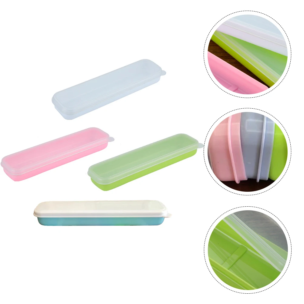 

8 Pcs Silverware Plastic Tableware Box Cutlery Container Clamshell Case Serving Utensils