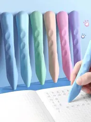 3PCS/Box Hole Eraser for Primary School Students No Dregs No Crumbs Clean Eraser Pen Image Skin Oversize Art Pose