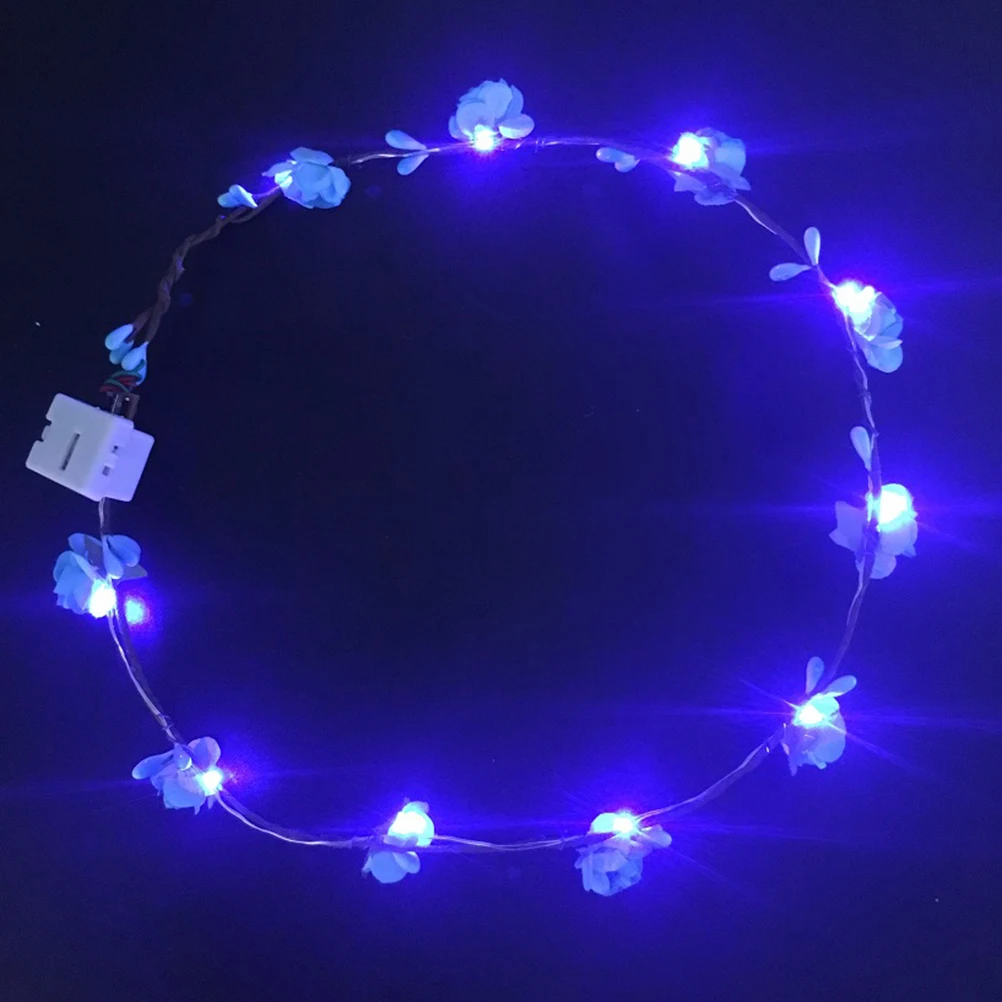 

6 Pcs Headband Glowing Flower Christmas Birthday Crown Adult Woman Party Headdress