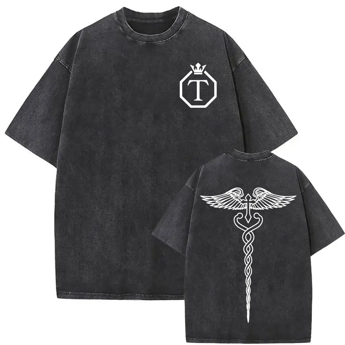 El Matador Ilia Topuria Tattoo Vintage Washed T Shirt Men Women Harajuku Gothic Classic T-shirts Summer Tops High Quality Tshirt