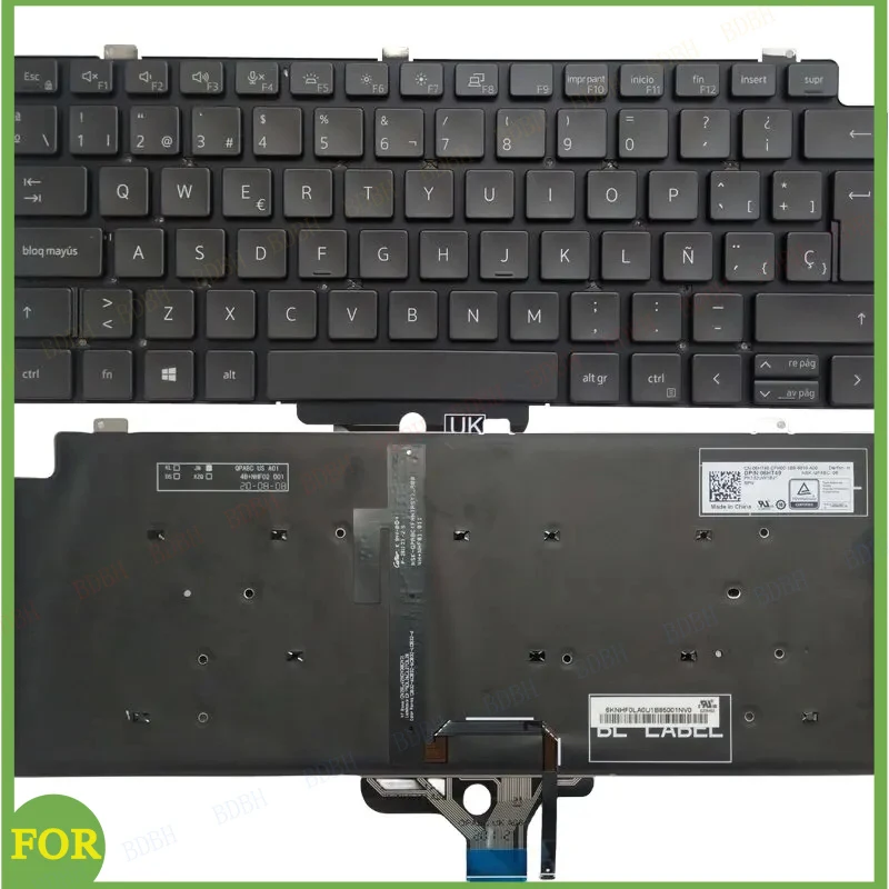 

Новая испанская клавиатура для DELL Latitude 7310 E7310 2-в-1 06HT49 с подсветкой
