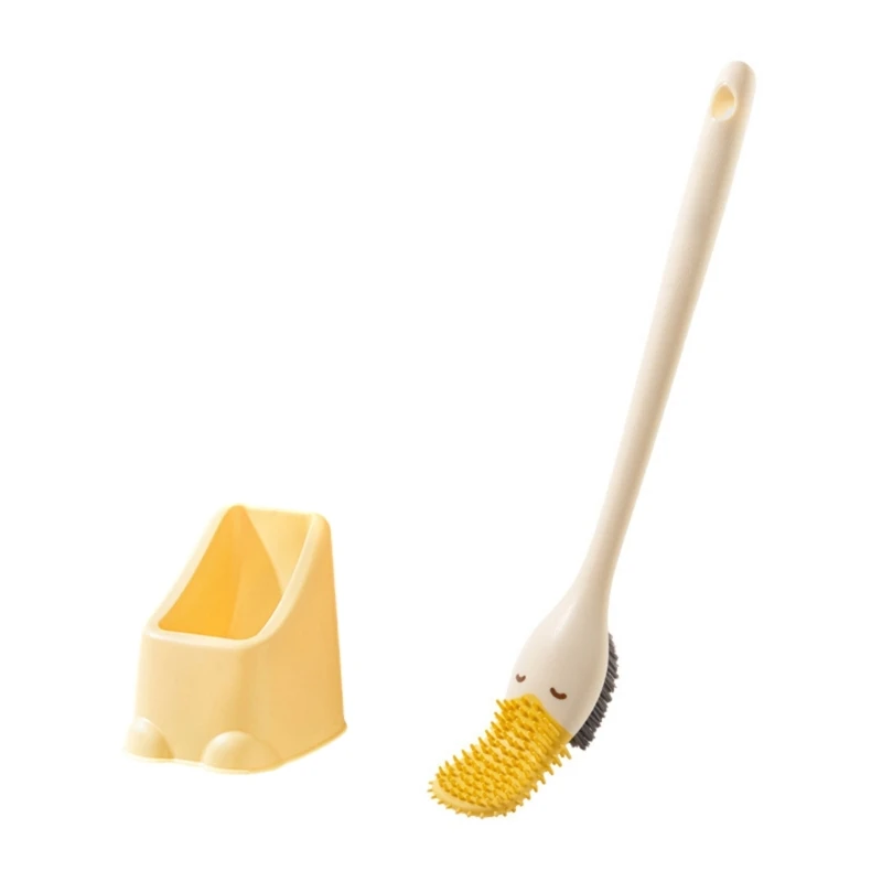 Easy to Use Duckbill Bathroom Scrub Brush Clean Hard to Reach Areas with Ease