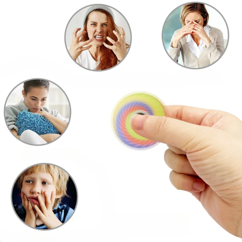 Kreatives Fingerspitzen-Gyroskop, buntes Graffiti-Spielzeug, Party- und Geburtstagsgeschenke für Jungen und Mädchen, lustiges Spielzeug, Fidget Spinner, 1 Stück