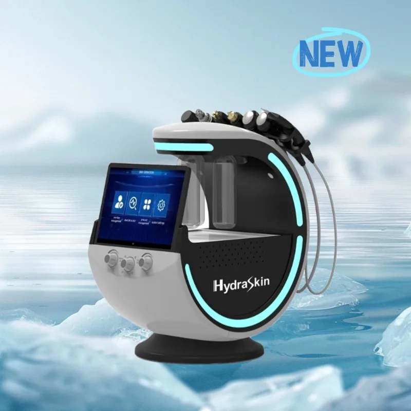 7-in-1 Multifunction Facial Care Machine Water Oxygen Bubble Jet Peel Beauty Skin Peeling Anti-Aging with Skin Analysis Devices