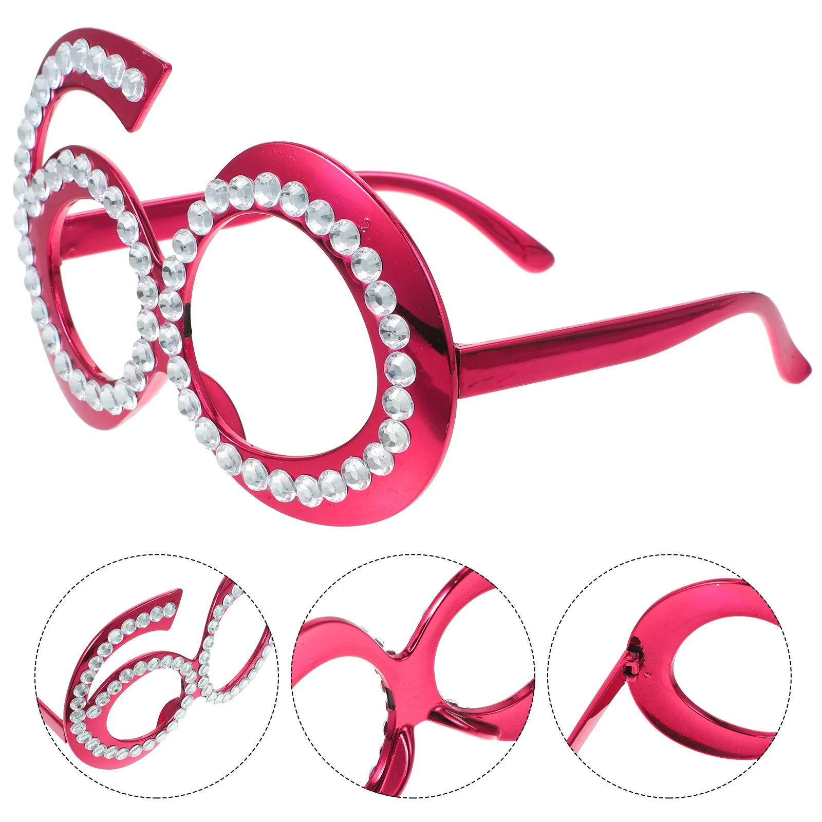 

Glasses Party Adults Birthday Photo Booth Photobooth Props Novelty Red Funky Happy