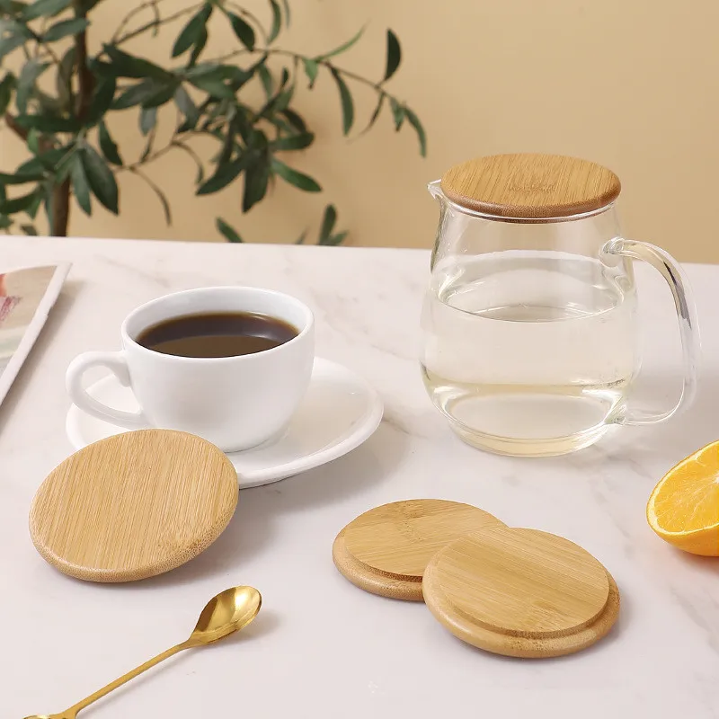 

Factory Direct Customize Wooden Lid Coffee Mug Cup Lid Wooden Tea Glass Cup Cover Drink Cup Lid