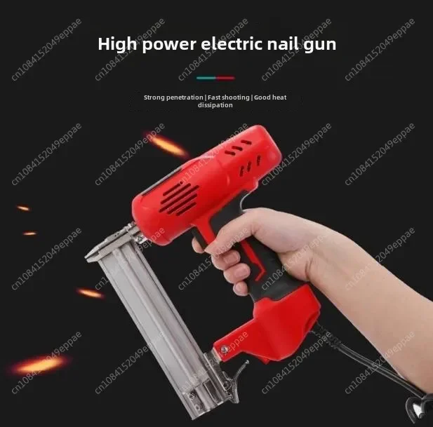 F30 Nail Grab U-Shaped Electric Straight Nail Gun Woodworking Tools Home Upholstery DIY Furniture Construction Nailer Tool