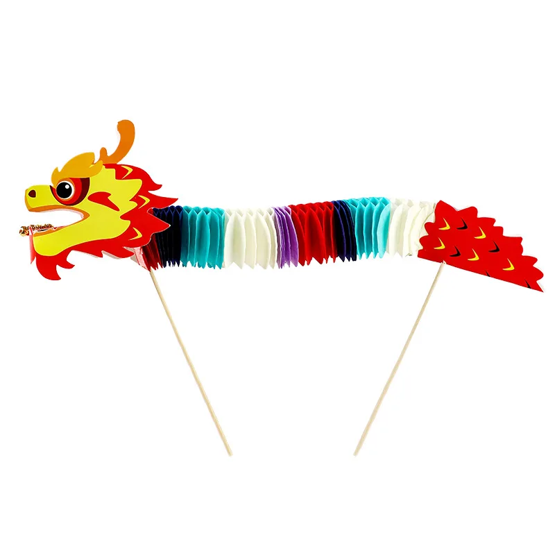 2Pcs Handmade DIY Dragon Dance Hundred Changes Flip Flower Traditional Toys Magic Paper Flower Eighteen Changes Classic Toys