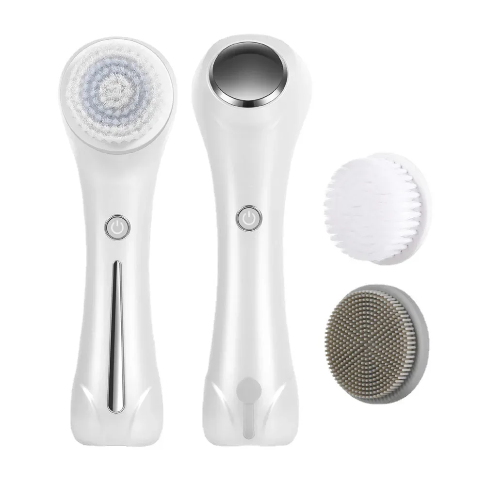 Sonic Vibration Massage EMS Silicone Cleansing Beauty Introducer Dual-purpose 5-in-1 Multi-function Electric Facial Brush