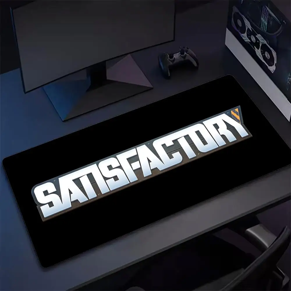 Anime Satisfactory Mouse Pad Keyboard Desk Mats, Kawai Rubber, Non-Slip Desk Mat, XXL90x40cm