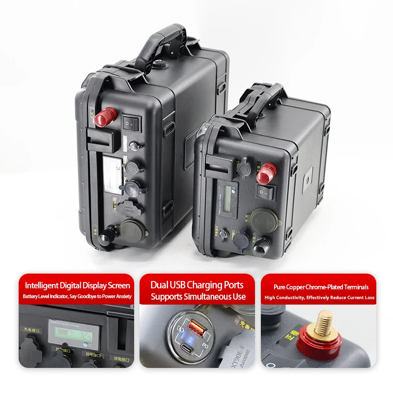 12V 100AH High-Capacity Portable Outdoor Power Supply Suitable for Outdoor Lights,  LED Lights and Fishing Lights