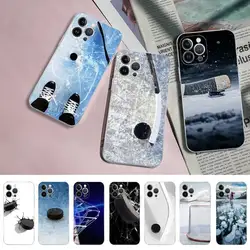 Ice Hockey Rink  Phone Case For iPhone 11 12 13 14 Mini Pro Max XR X XS TPU Clear Case For 8 7 6 Plus SE 2020