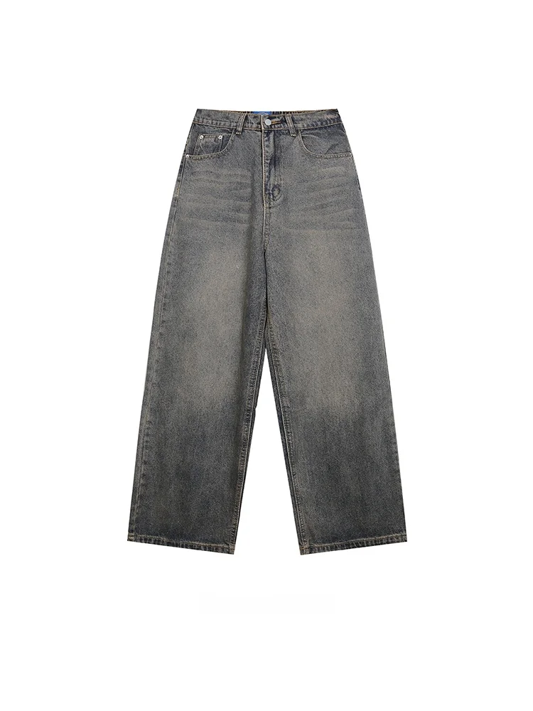 

Джинсы Waed American Retro прямого кроя, свободные, универсальные, для пар, летние, модные, повседневные, со средней/высокой талией