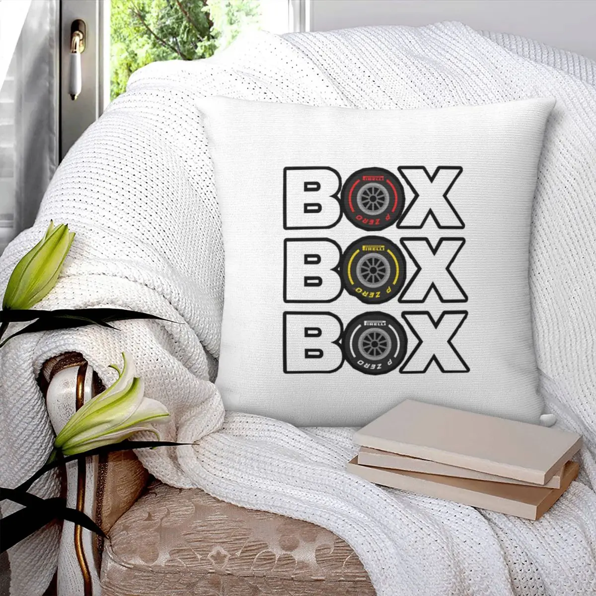 Box Box Box F1 Square Pillowcase Pillow Cover Polyester Cushion Zip Decorative Comfort Throw Pillow for Home Bedroom