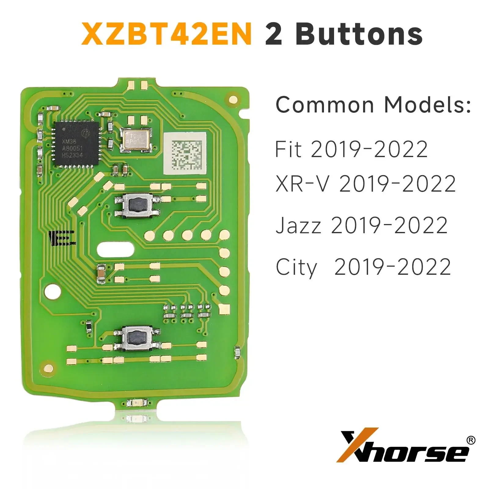 Xhorse-XZ Smart Key PCB para Honda Pilot Insight Accord Civic Odyssey CR-V Passaporte Clareza, XZBT42EN XZBT21EN XZBT40EN XZBT43EN