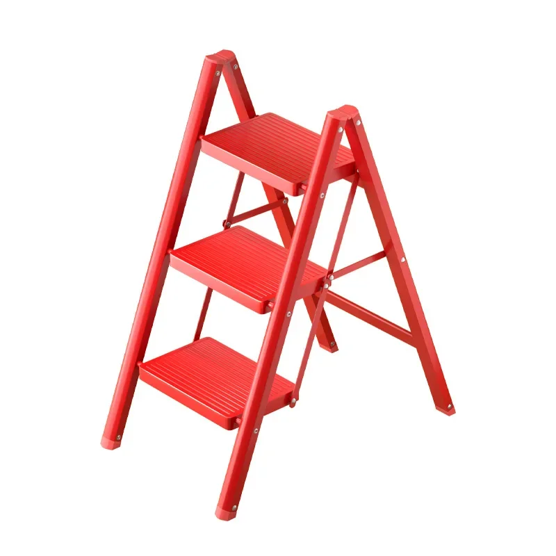 Scratch-resistant Folding Ladder Metal Thickened Flower Stand Multi-Function Living Room Storage Rack Indoor Climbing Stool