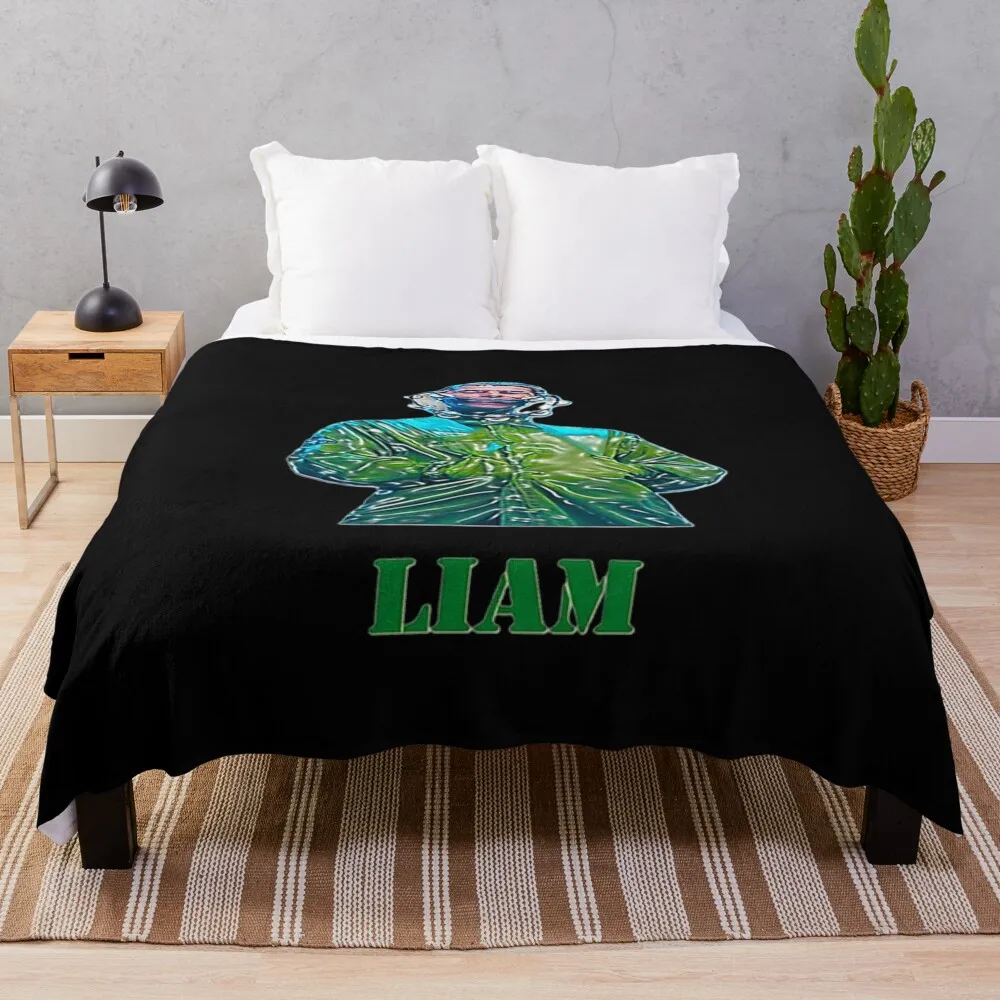 

Liam Gallagher Tambourine Smile Colour Summer Vibe Throw Blanket wednesday Loose Bed linens Blankets