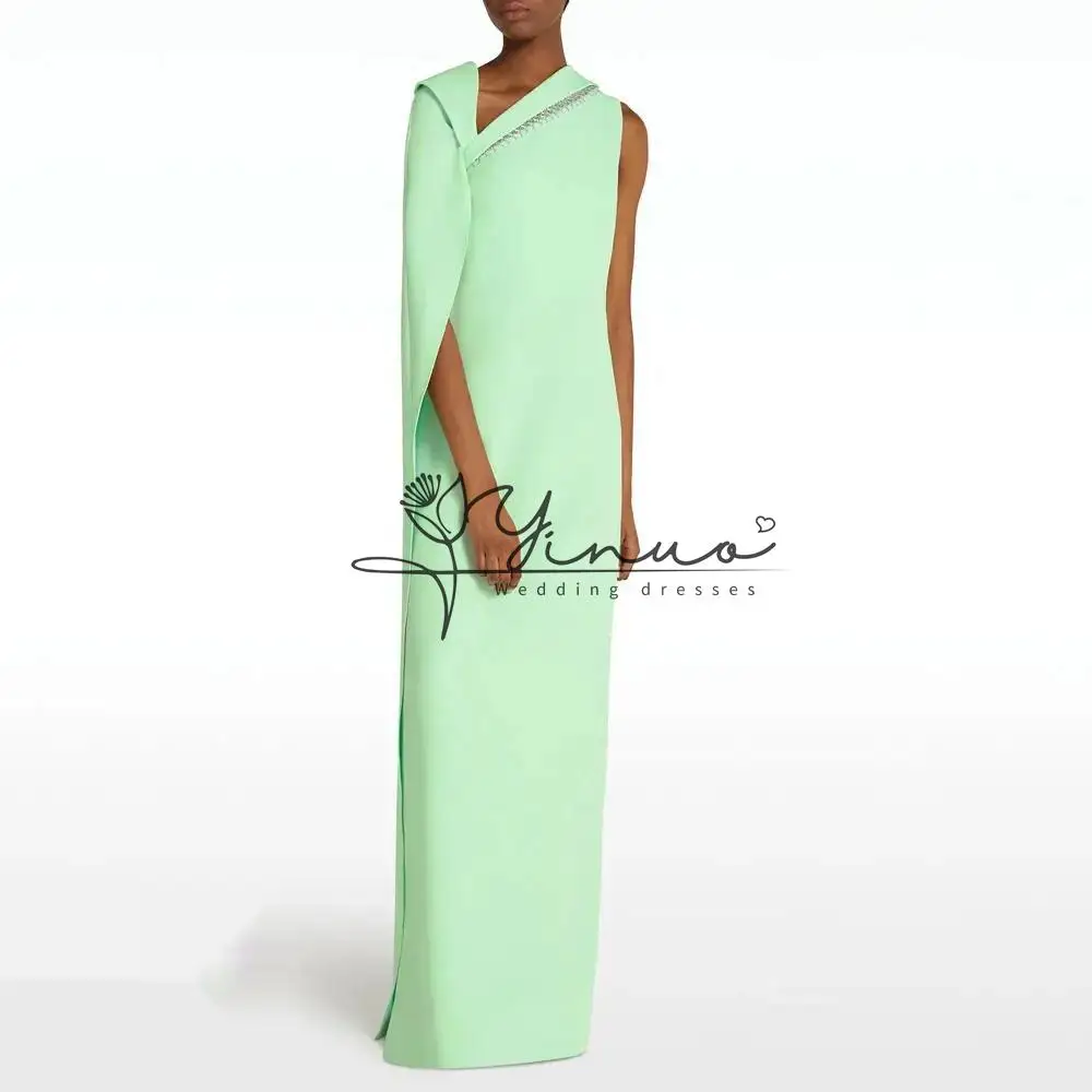 customized Prom Dress Shawl Sleeves With Floor Length Evening Dress With Women Wedding Party Formal Gowns Arabia