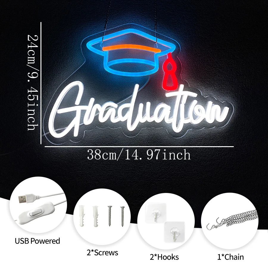 Congratulations Neon Light Sign,Congratulations Light Up sign for Graduation Decorations 2025, Graduation Decorative Lights