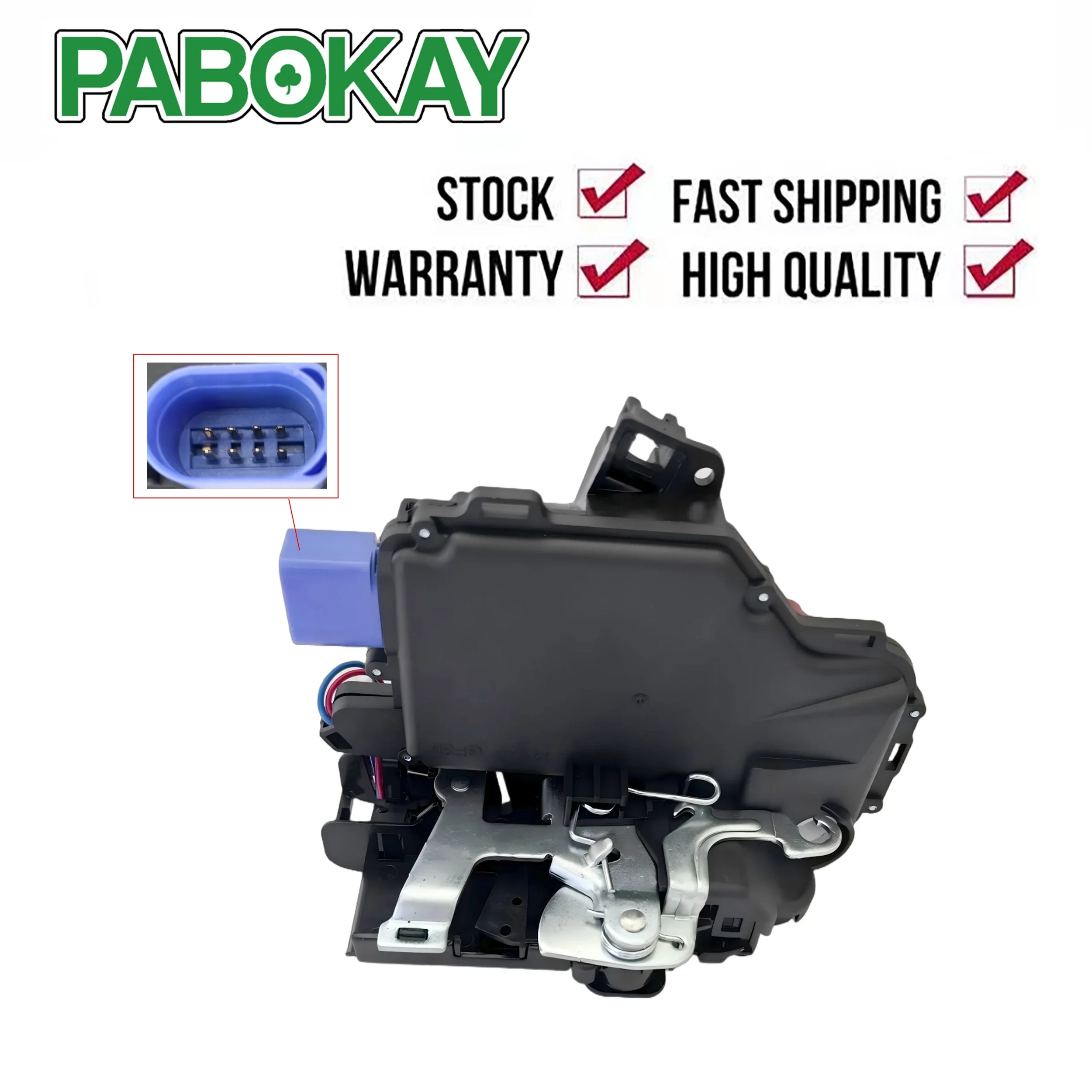 

1 шт. x защелка замка передней левой двери со стороны пассажира, 8 контактов для SKODA FABIA MK2 2007-2010 5J2837015 3B2837015AE 3B2837015AP