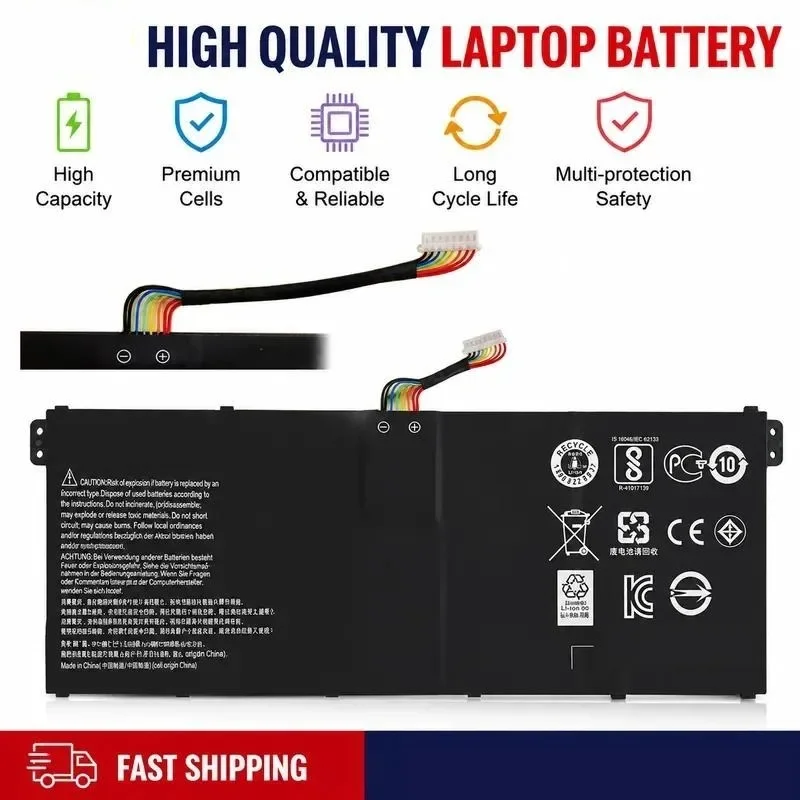[NEW] 7.7V 37Wh AP16M5J High-Capacity Laptop Battery for Acer for A315-21 A315-55 N17Q2 N18Q13 Battery