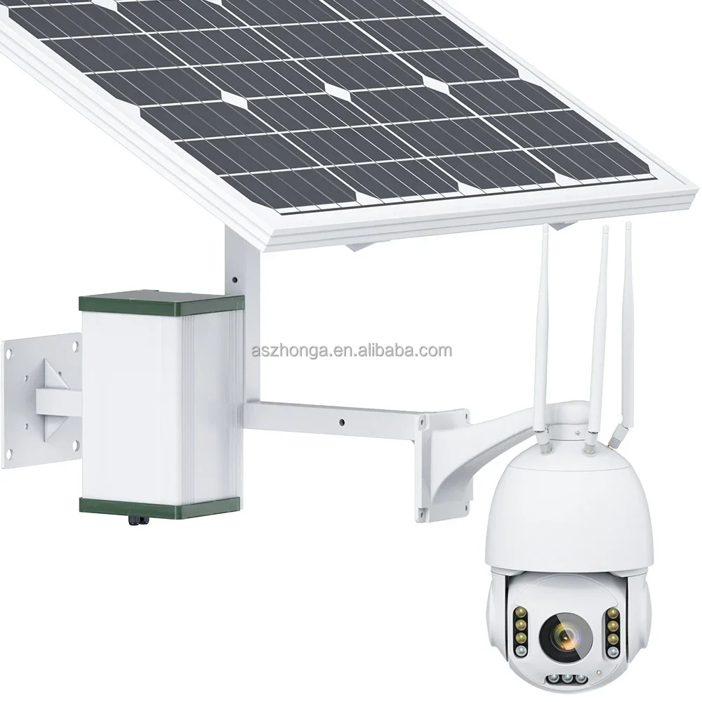 80W 40AH Battery Solar Panel HD 5MP 30X ZOOM Security IP Camera Wireless 3G 4G SIM Card Outdoor PTZ CCTV Surveillance Cam CamHi