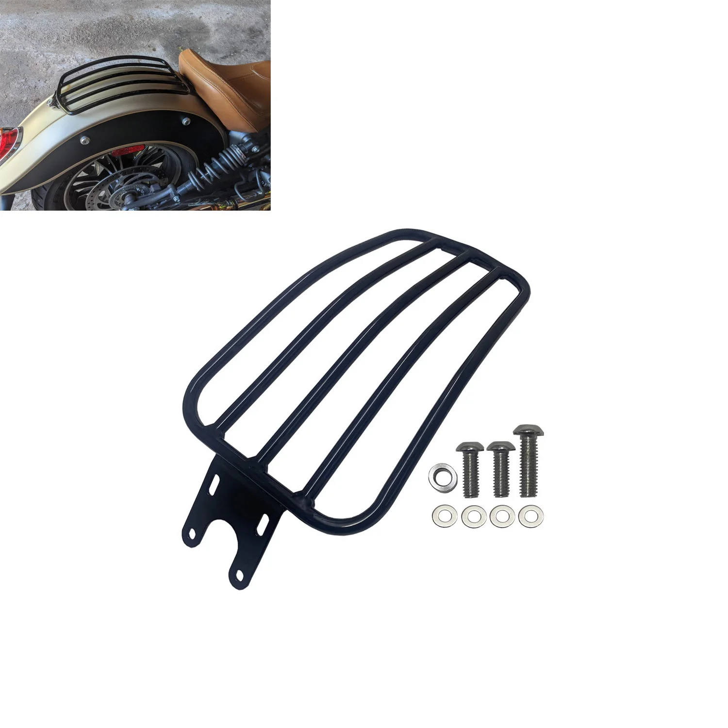 Rear Fender Solo Luggage Rack For Indian Scout / Scout Sixty 2015-Later