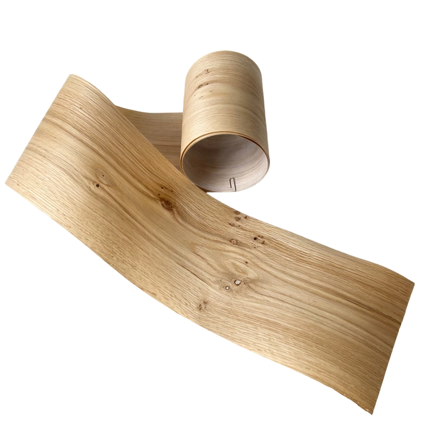 

18x250cm, Fleece-backed Thin Veneer of 0.25mm Thickness, Natural American White Oak Knotty Wood Veneer for Furniture Renovation