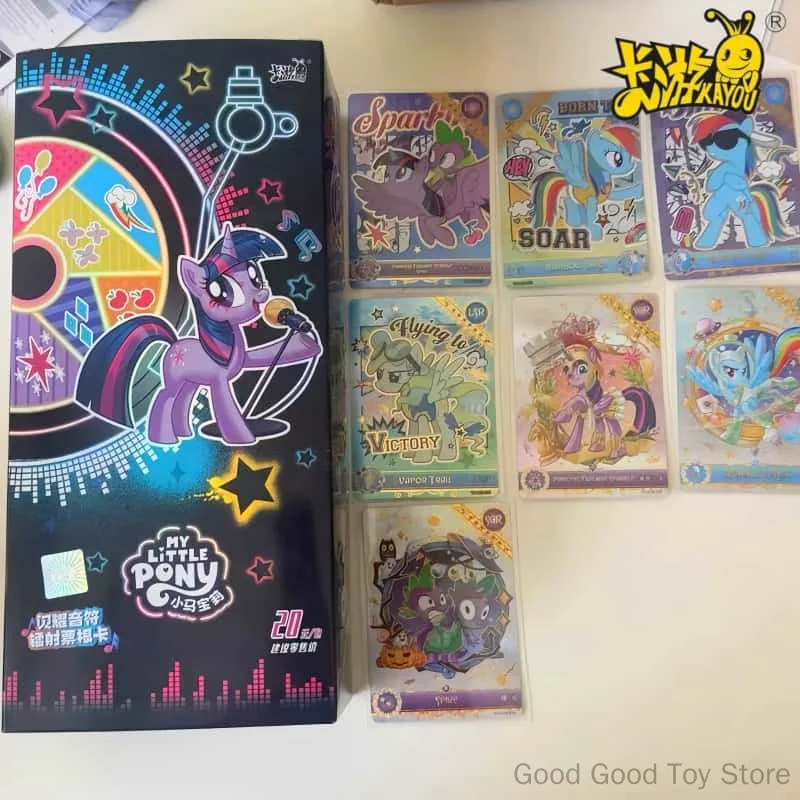 

Genuine KAYOU My Little Pony Shining Notes Laser Ticket Stub Card Anime Cartoon Peripheral Collectible Cards Toys Creative Gifts