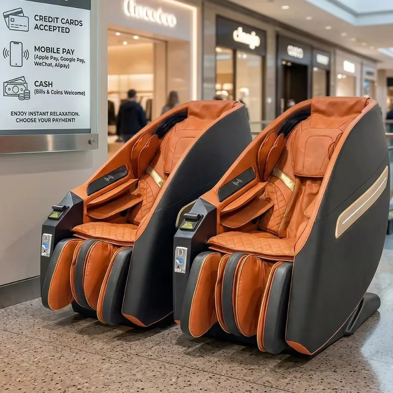 Coin Bill Operated Zero Gravity 4d Full Bady  Credit Card Commercial Massage Chair CASH Vending MASSAGE CHAIR
