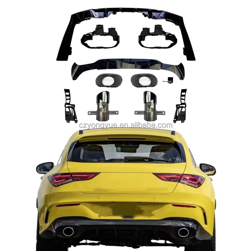 

Dream Garage W118 Rear Bumper Diffuser Lip Upgrade CLA 45 CLA45 CLA35 Rear Diffuser For Mercedes Benz CLA W118 C118 2020