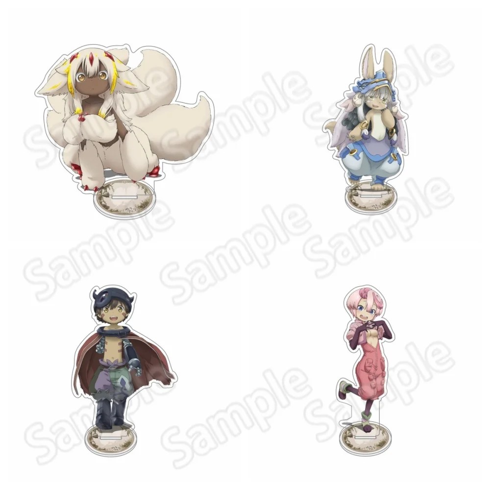 

Game Anime Made In Abyss Acrylic Stand keychain Doll Anime Faputa Riko Nanachi Figure Model Plate Toy for Christmas Gifts