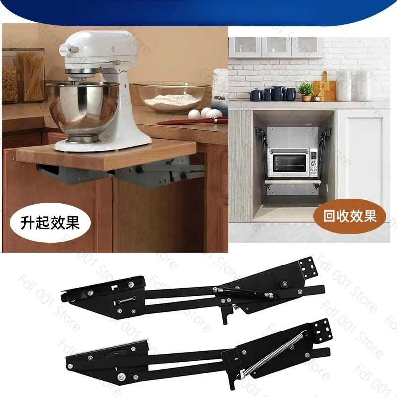 Heavy Duty Mechanism Hydraulic Lifting Spring Pull Hinge Apartment System Kitchen Cabinet Concealed Mixer Lift Up Shelf