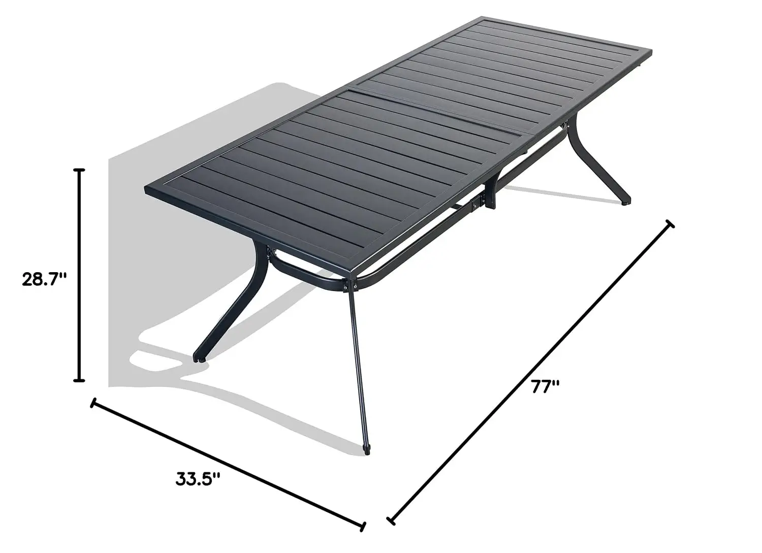 Patio Dining Table for 8 People, All Aluminum Height Adjustable | Lightweight design moves easily, Adjustable feet, Customized
