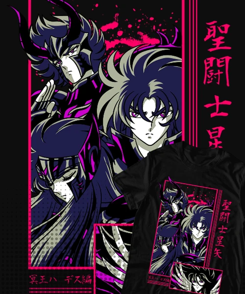 Camiseta unisex Caballeros del Zodiaco: Saga de Hades Cotton anime T-shirt