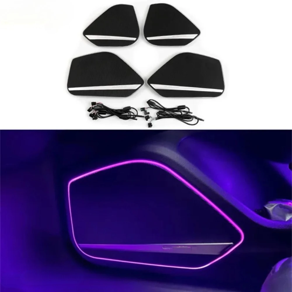 

Speaker cover suitable for Audi A4 B9 car door mid-range speaker cover hair hood 32 color ambient lighting board